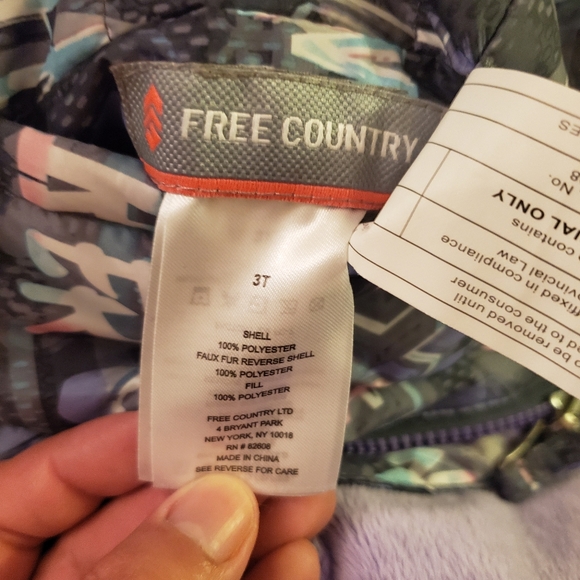 Free Country Toddler Girls Reversible Jacket - Picture 6 of 6